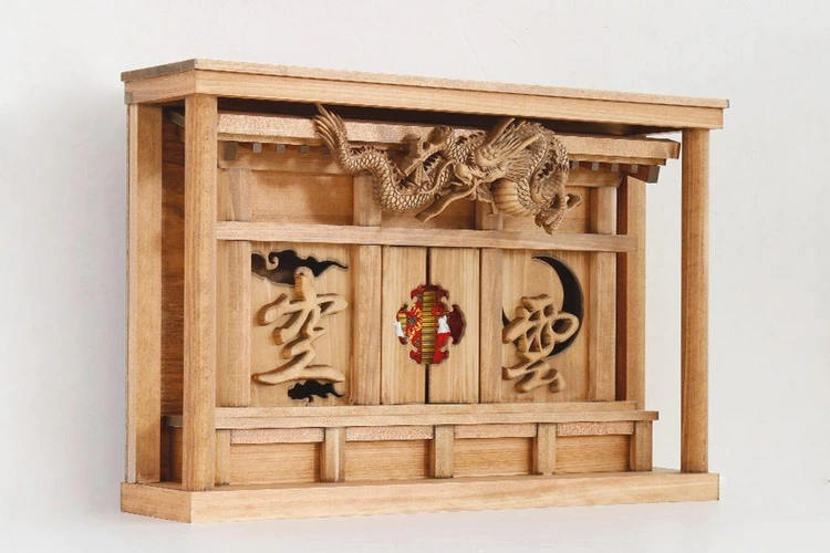 モダン箱宮 月下龍神 ～眠り龍の社 別宮～ 褐色 神棚｜神棚・神具 やま