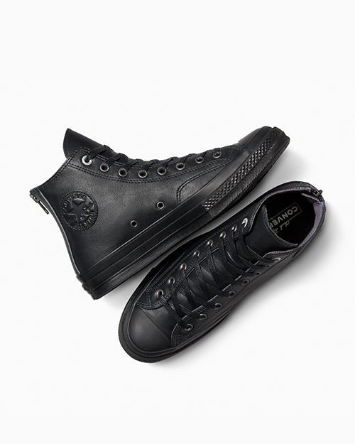 CT70 レザージップ ブラック ハイカット A08159C - Kanverse.kr