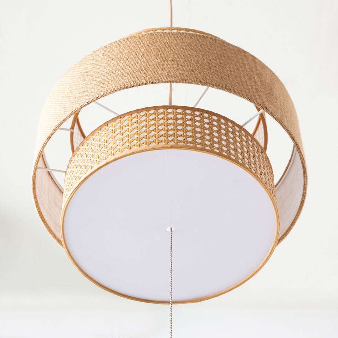 Fabric × Circle バンブー素材をつかった ペンダントライト – KANADEMONO