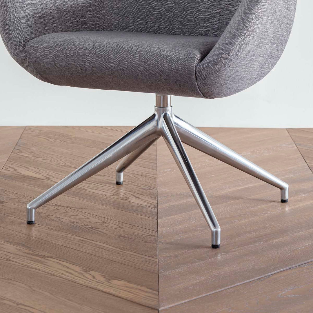 Plump Lounge Chair Gray × Aluminum – KANADEMONO