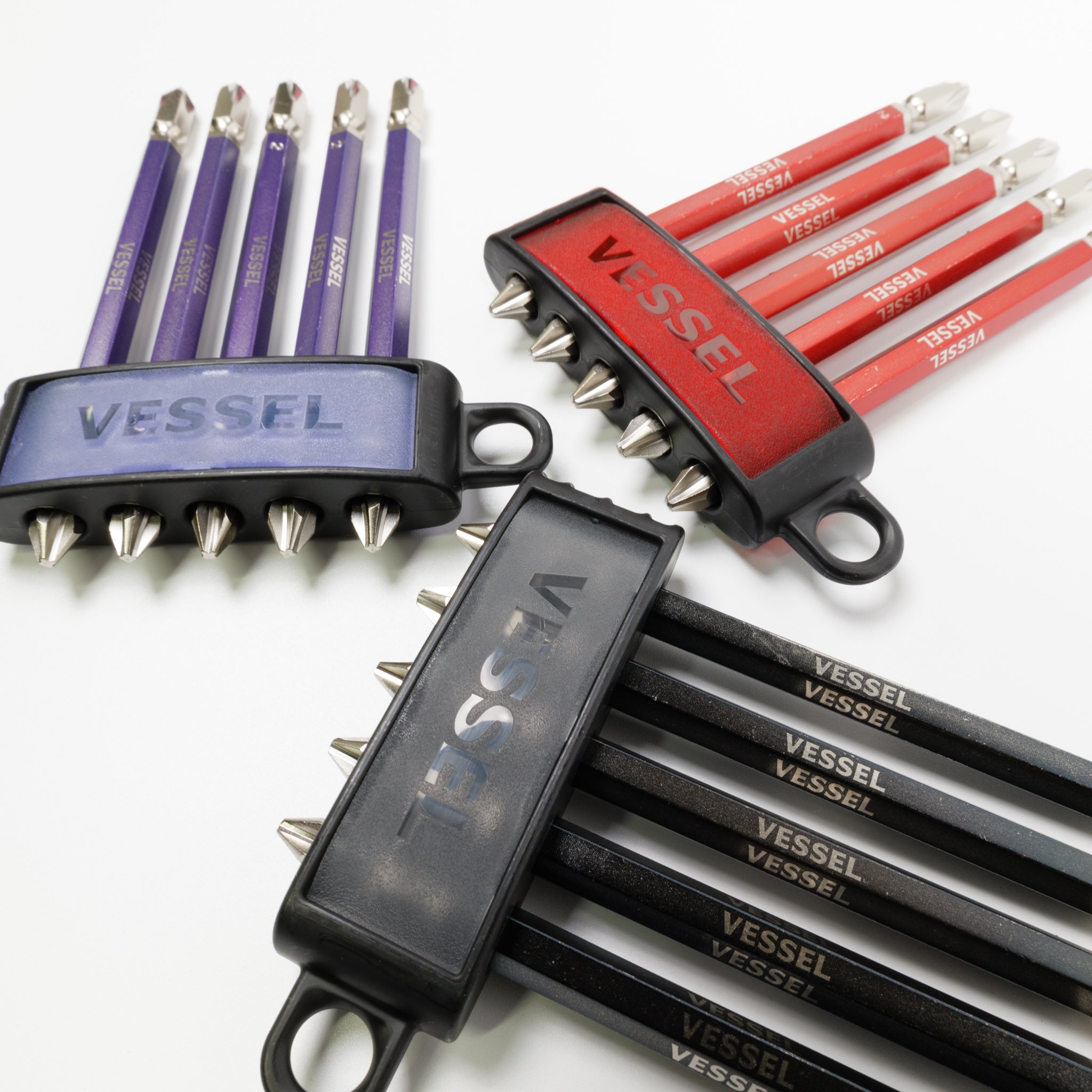 ベッセル 両頭剛彩ビット5本組 ギャラクシー＜赤/青/紫/黒＞【限定】GS5P