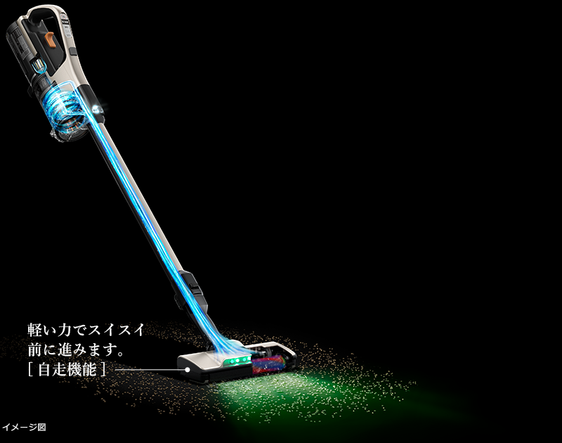 特長：きわだつパワー ： スティッククリーナー（コードレス式）PV