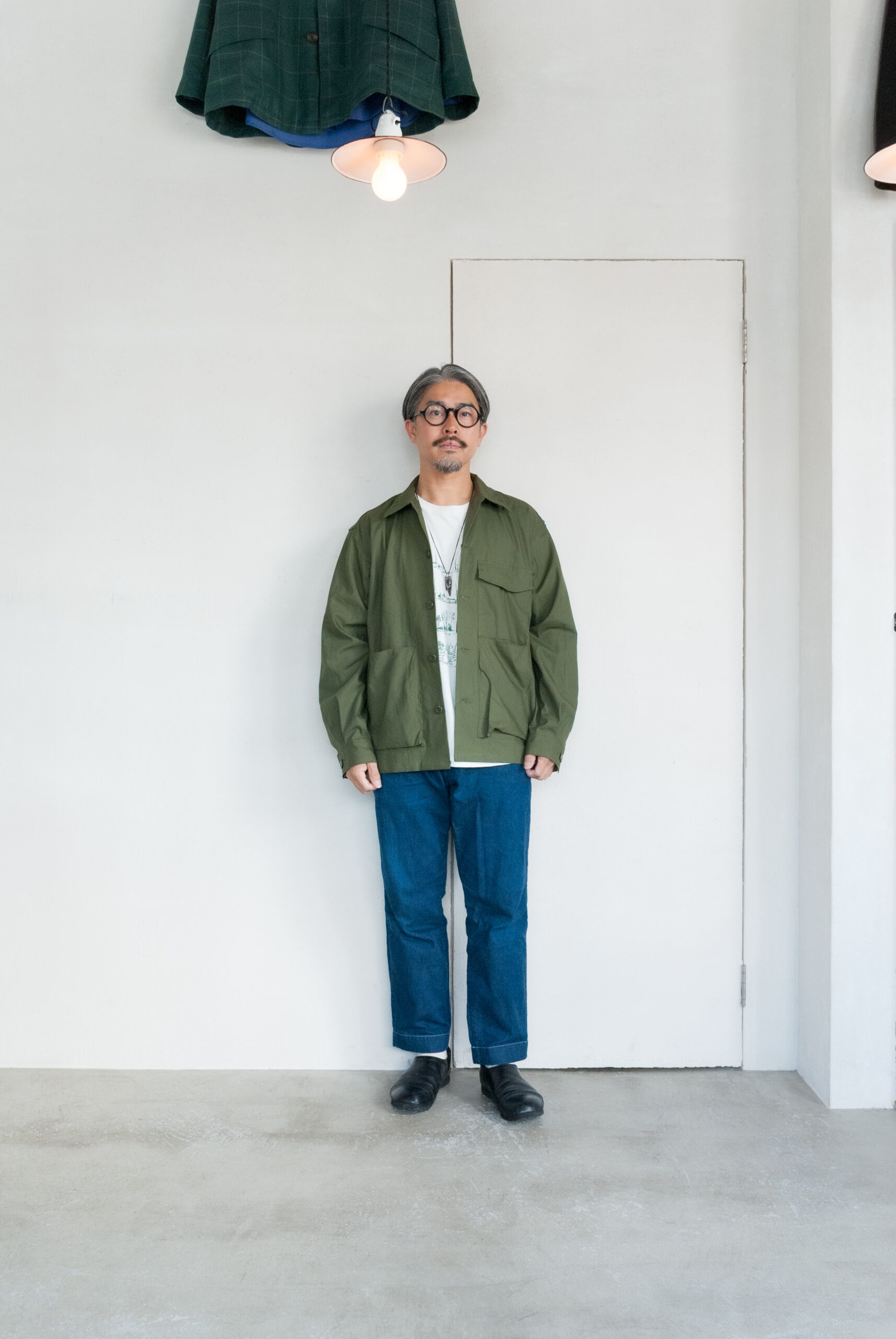 SASSAFRAS Digs Crew Half Army Ripstop Olive | kado〔カド オノミチ〕