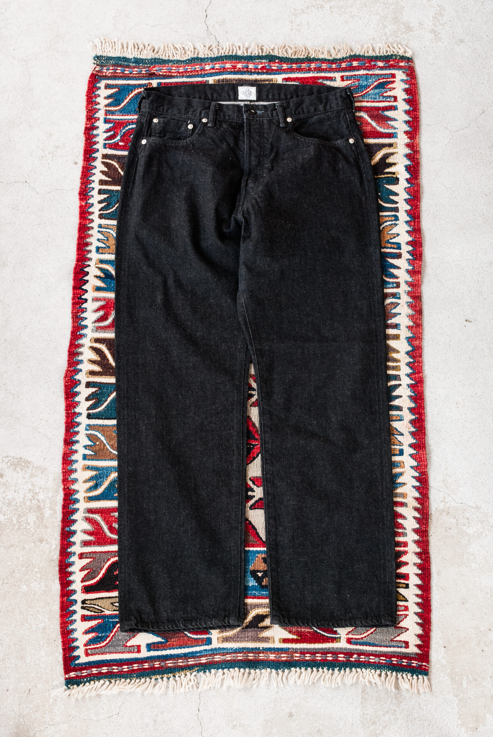 Post O'Alls No.1 Five Pocket 12 oz. Selvedge Black Denim | kado
