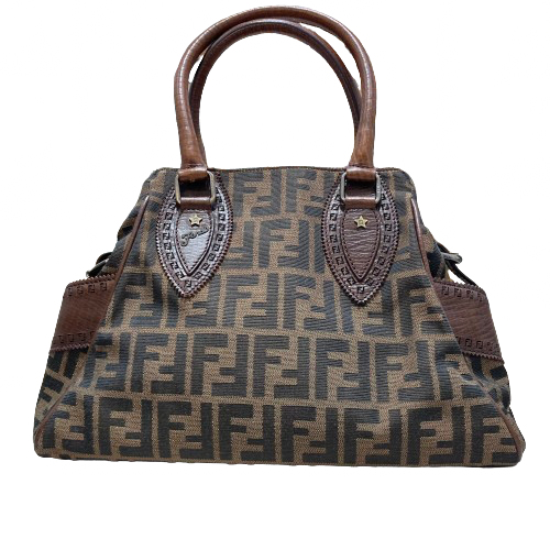 FENDI フェンディ エトニコ ズッカ ハンドバッグ バッグ キャンバス