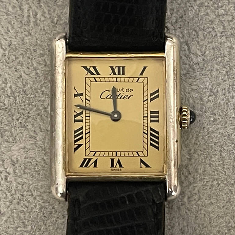 カルティエタンクの再メッキ｜時計修理｜カイドージュエリー