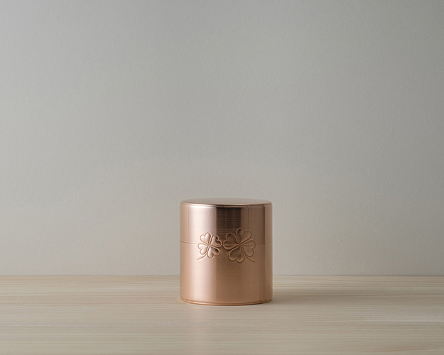 茶筒の開化堂 | Copper 120g w/Clover Leaf pattern