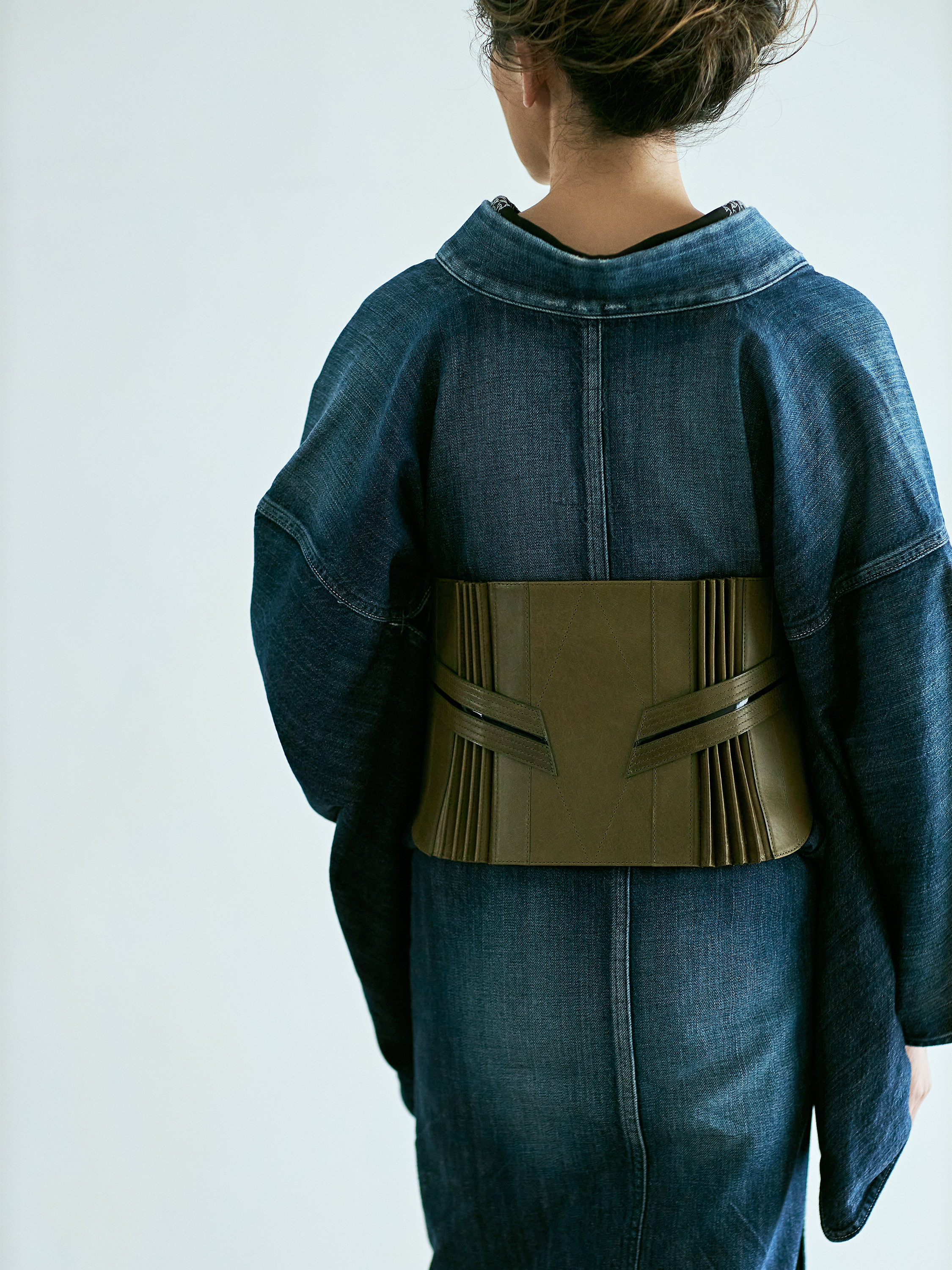 受注生産］帯ベルト｜カーキ｜KAPUKI｜レザー