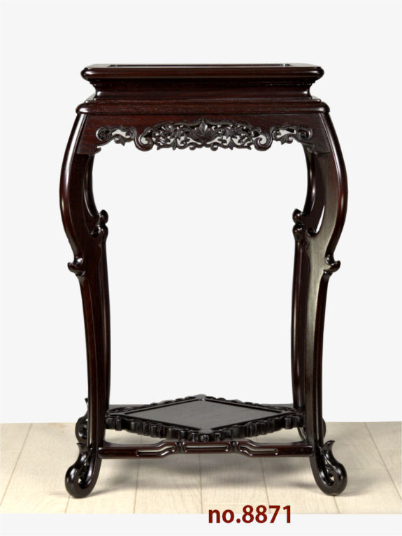 花台: 紫檀 隆造作 高卓 三重 高さ42.5 大阪唐木指物 no.8871 / 唐木