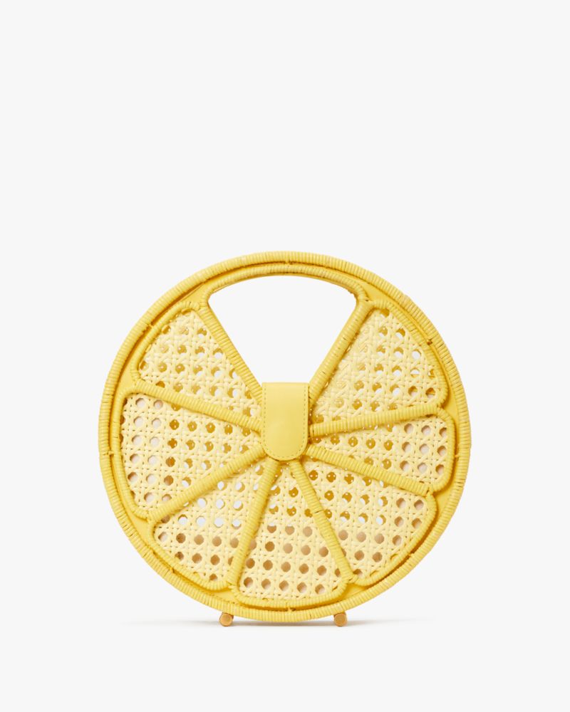 レモン ドロップ ラフィア トップ ハンドル バッグ | バッグ | ケイト