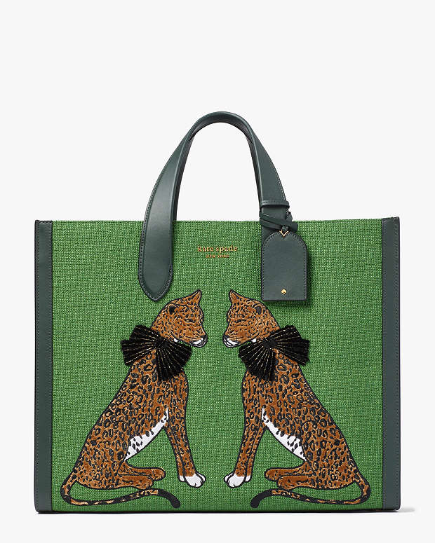 マンハッタン レディ レオパード ラージ トート | ケイト・スペード