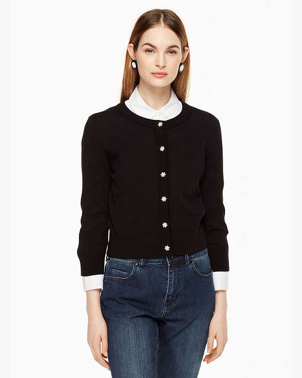 Jewel Button Cropped Cardigan | Kate Spade IT