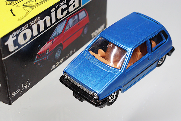 ミニカーショップ ケンボックス トミカ 黒箱☆54☆ホンダシティ(青/黒