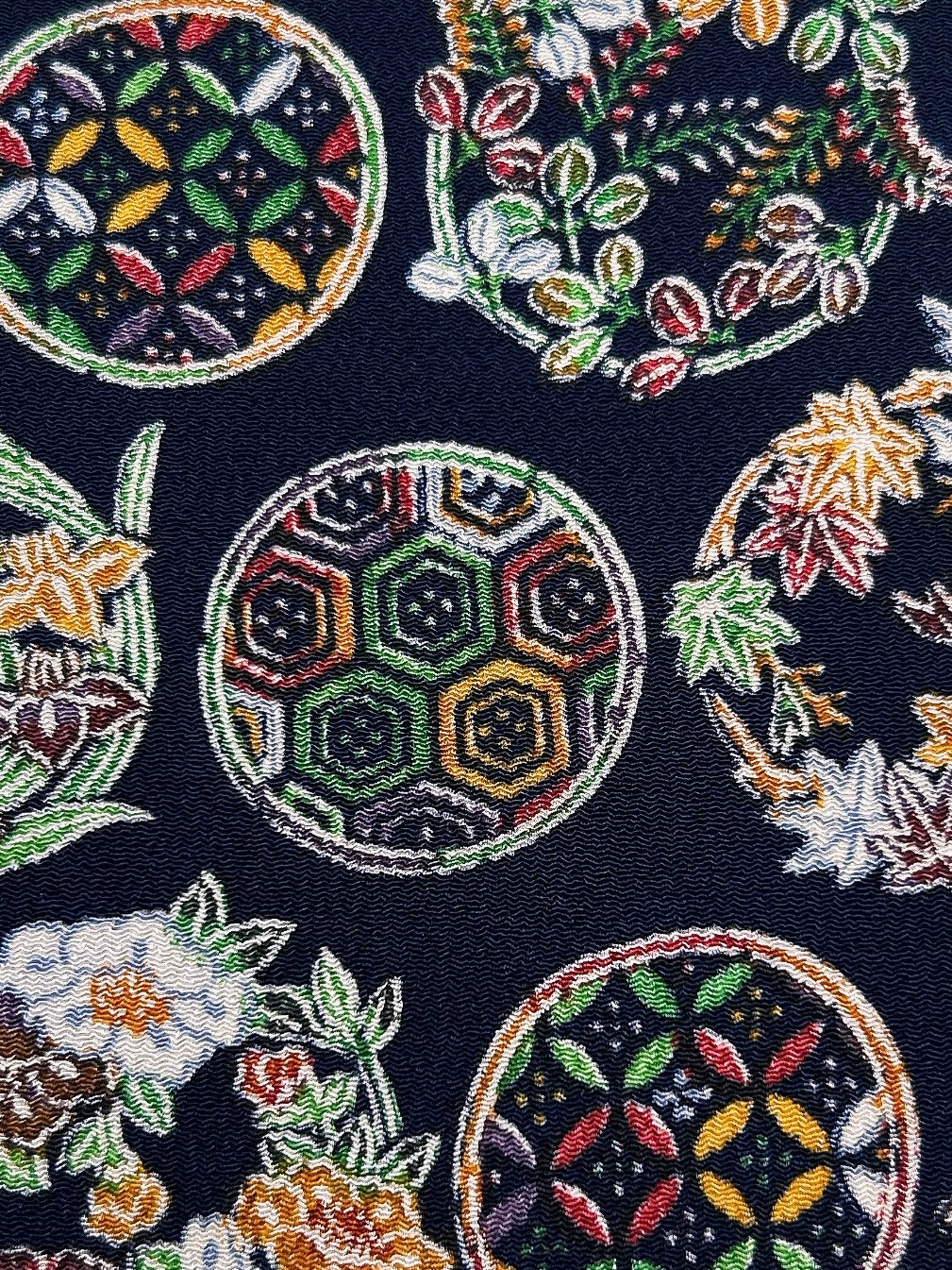 鬼しぼ縮緬丸華草模様【ケニベス】 – keniamarilia