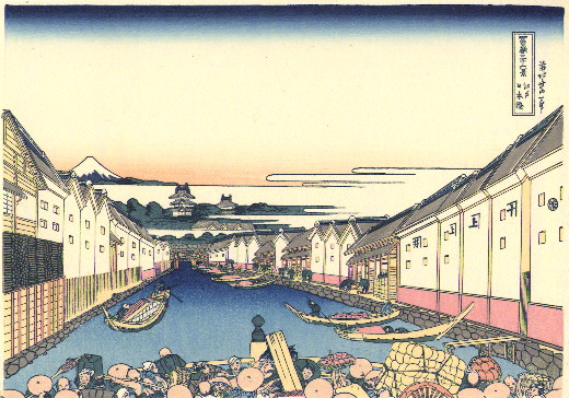 江戸日本橋 - 葛飾北斎
