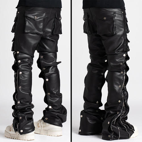 GUAPI OBSIDIAN BLACK PREMIUM LEATHER PANTS | KingStar