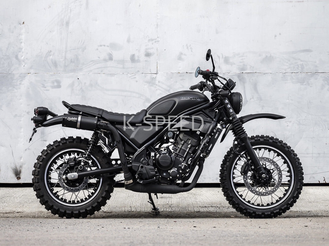 K-SPEED CL28J Super Black Slip-on Exhaust For HONDA CL500 Diabolus