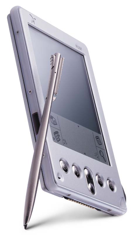 米Handspring、金属筐体の薄型「Visor Edge」を発売