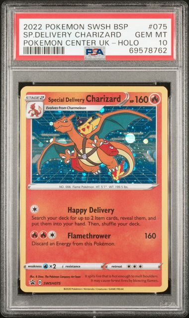 PSA 10] Pokemon Card “Special Delivery Charizard” SWSH075 English