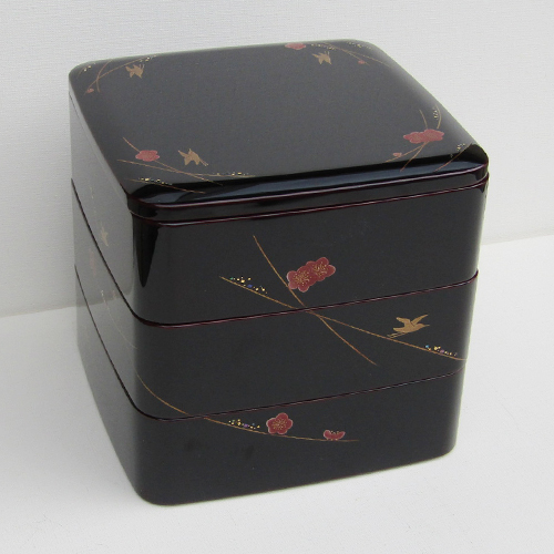 輪島塗 漆器 重箱 五段重 黒 うるし 金 二段 三段 輪島塗 漆器 重箱 五