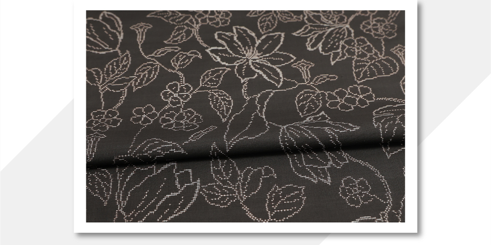 伝統的工芸品 本場大島紬 手織 泥染 正絹 花更紗