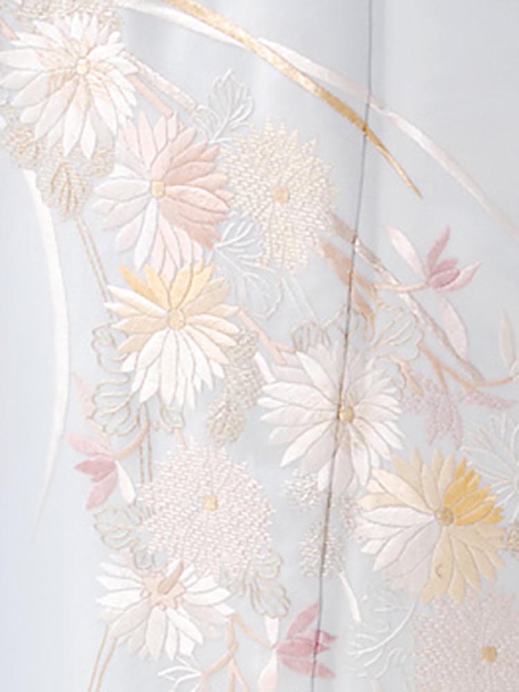 高級色留袖レンタル】I-604 山口美術織物謹製 刺繍 水色 MLサイズ