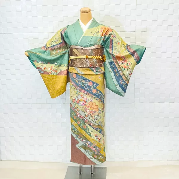 訪問着レンタル｜正絹｜新品｜鈴乃屋｜金彩｜高級品｜着物レンタル