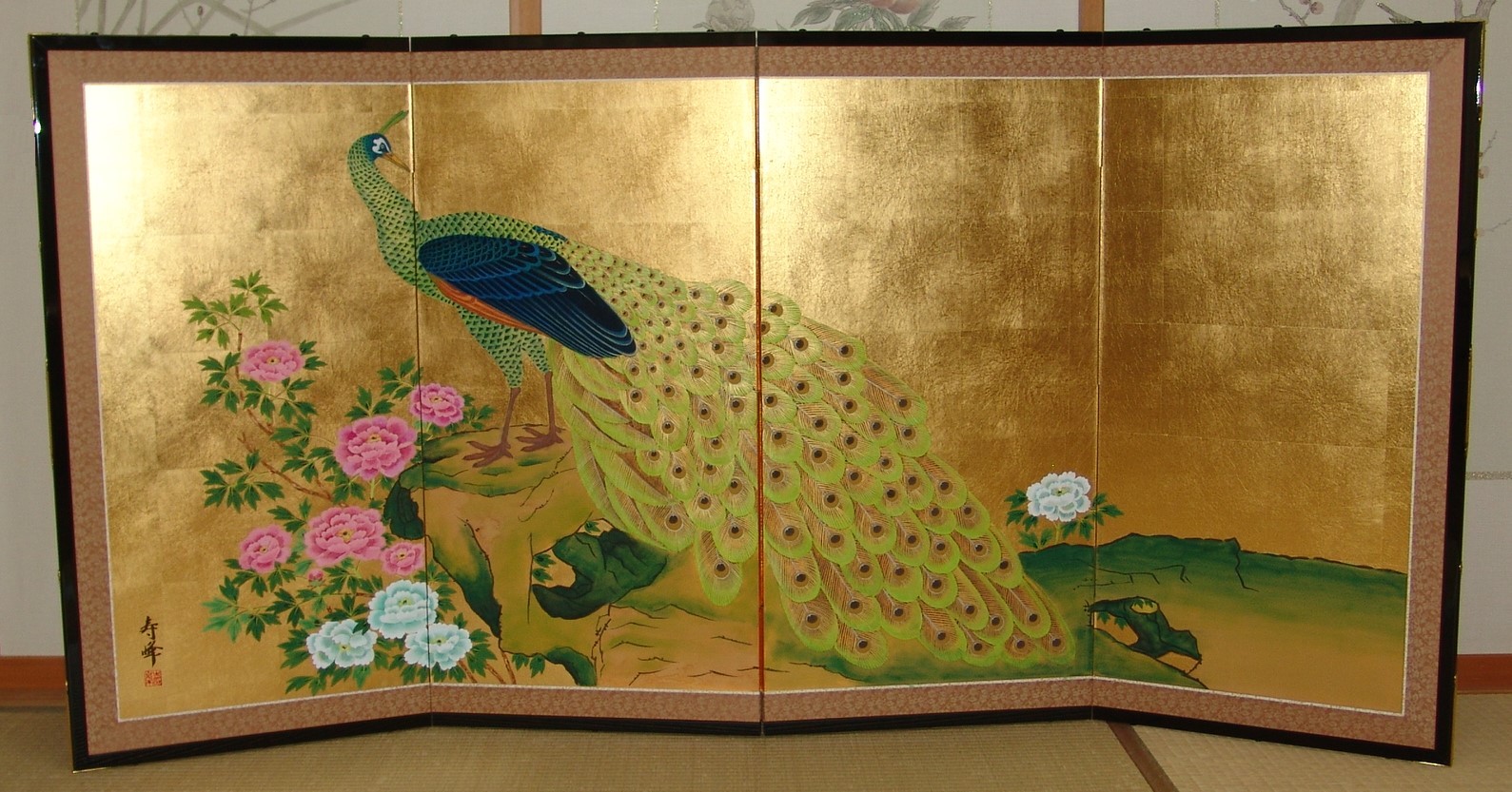 金屏風 日本画金屏風絵 の通販(通信販売)/製造 御子柴屏風店