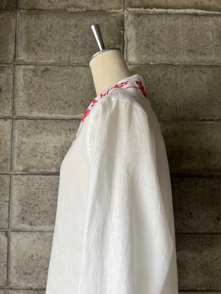 atelier naruse アトリエナルセ / リネン刺繍ショールカラーブラウス