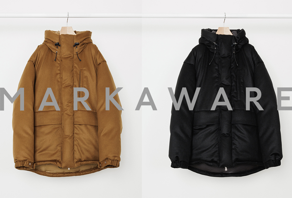 MARKAWARE (マーカウェア) カシミヤダウンが間もなく入荷