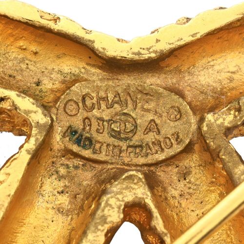 シャネル CHANEL ココマーク ブローチ 93A 溶岩 タッセル フリンジ GP