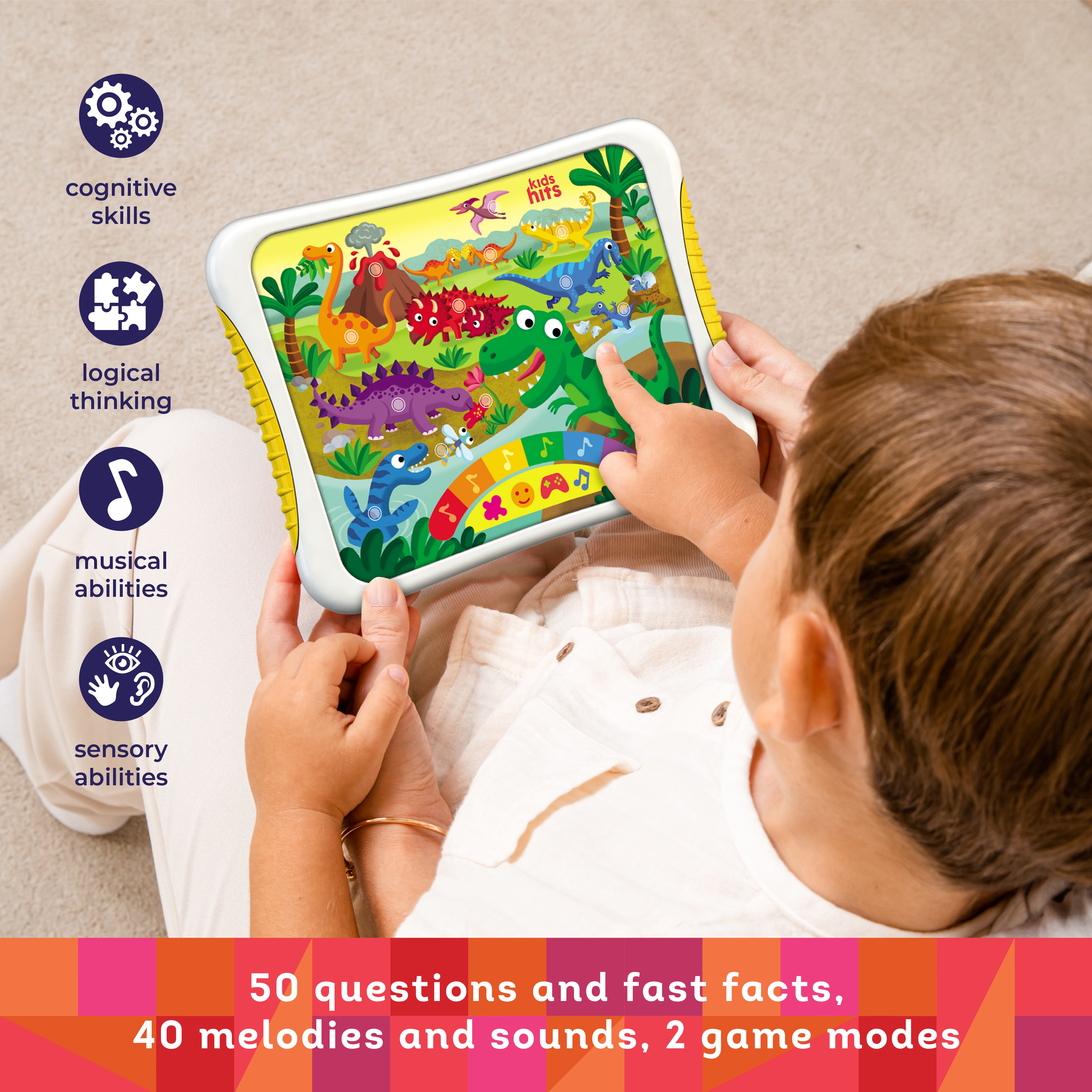 Kids Hits Educational Toddler Hit Pad Toy Dino Friends