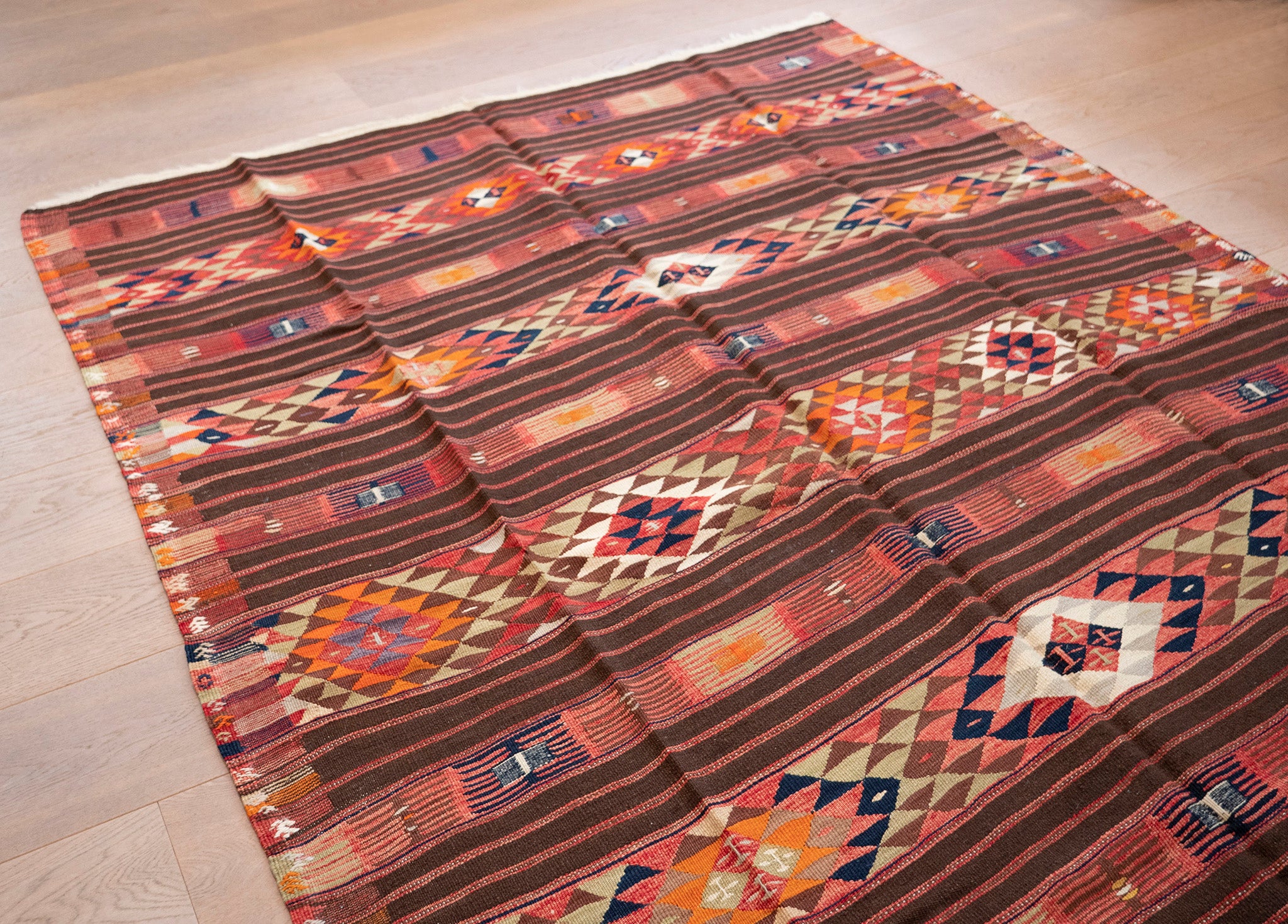 オールドキリム キリムラグ トルコ・アドゥヤマン 222×155㎝ (No.20326