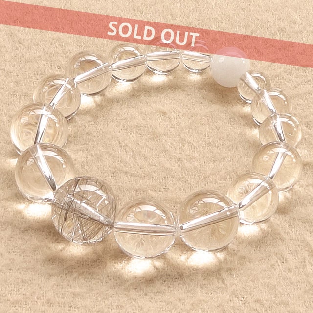 シルバールチルクォーツ（大粒・銀針水晶）を使用したパワーストーン