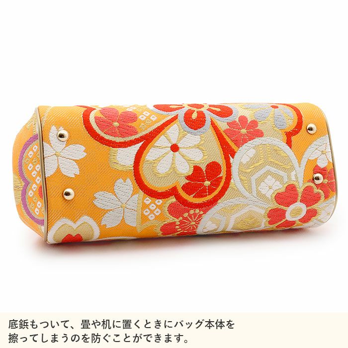 草履バッグセット 成人式 振袖用 成人用 世美庵 Lサイズ 橙 オレンジ
