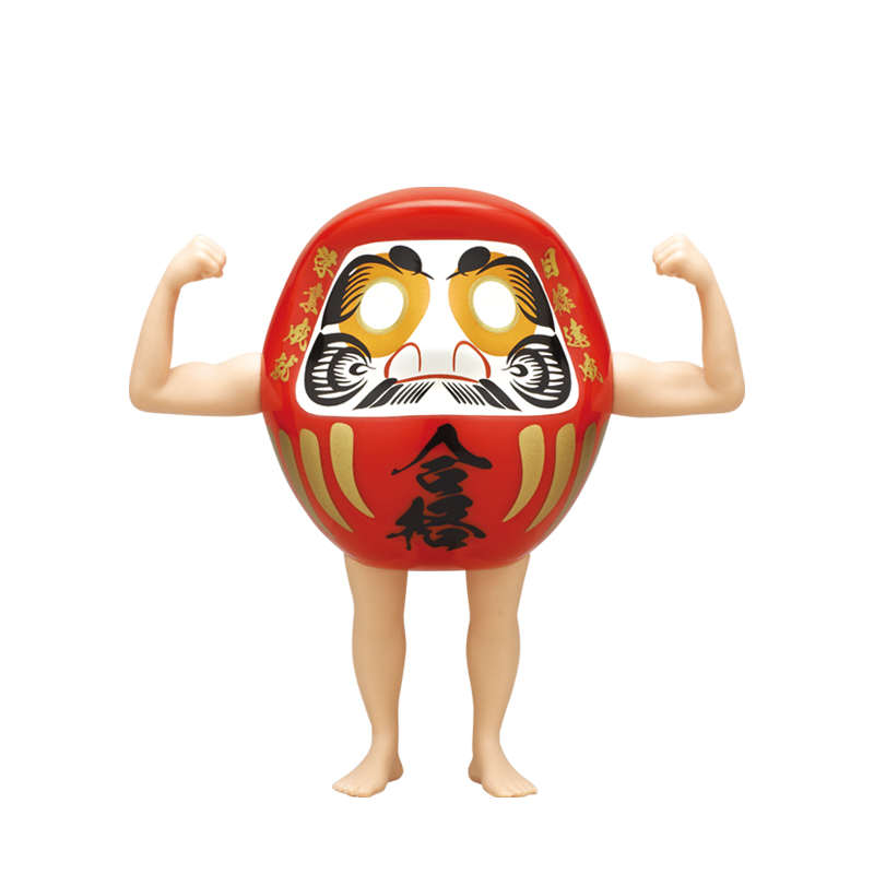 リターンカー・達磨 ダルマ プルバック 福 開運 ソフビ フィギュア