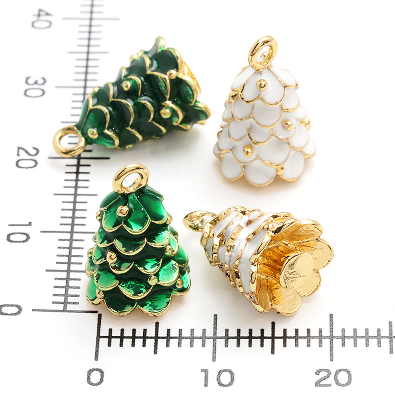 チャーム クリスマスツリー ホワイト/G – 貴和製作所オンラインストア