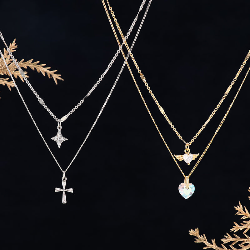 チャーム キュービックジルコニア クロス No.2 ゴールド – 貴和製作所