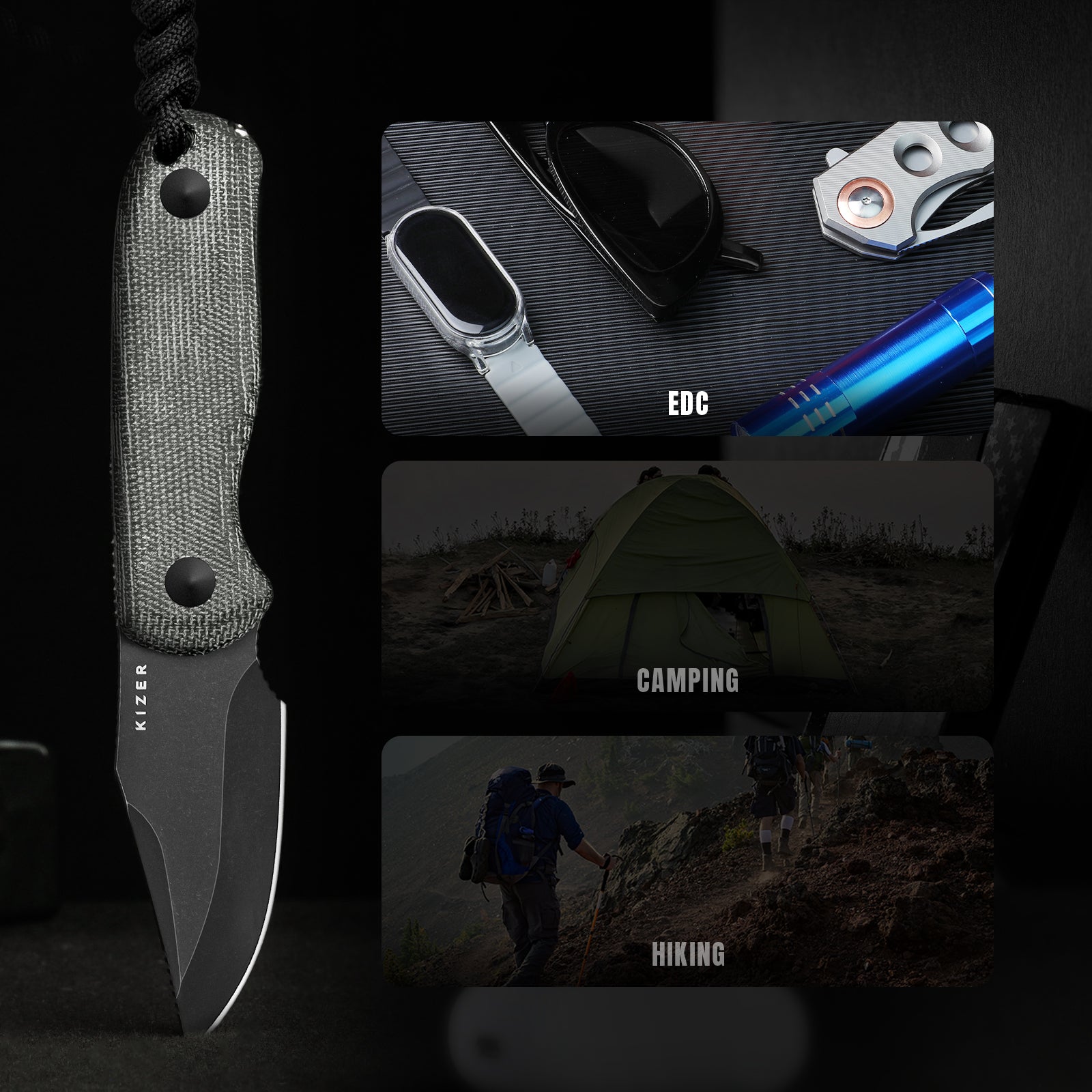 Drop Bear 2.6 inch AEB-L Micarta 1092A1-Kizer