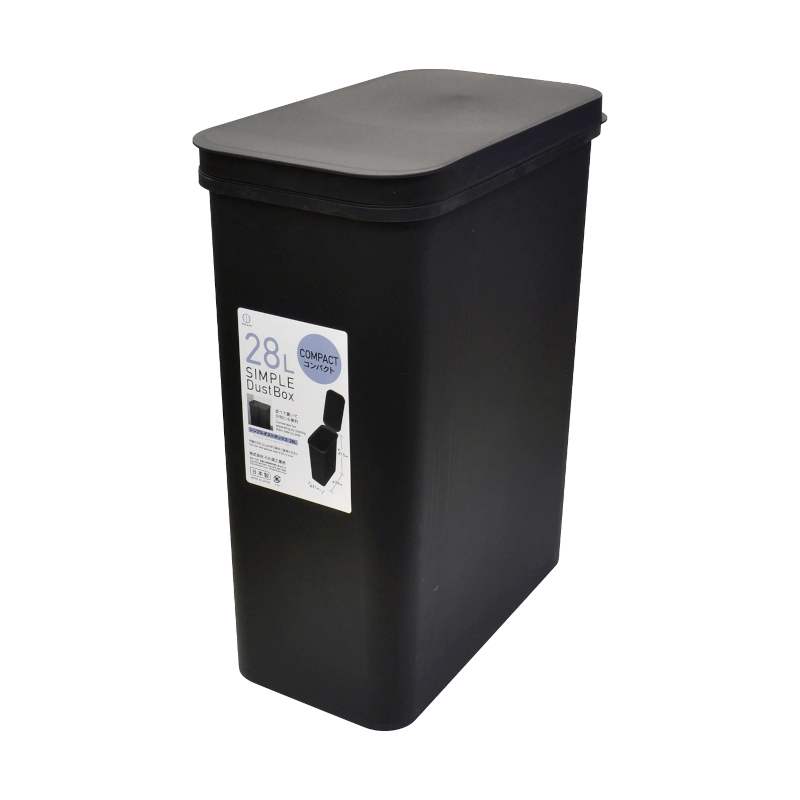 シンプルダストボックス 28L 縦開き (ブラック) | 商品情報 | KOKUBO