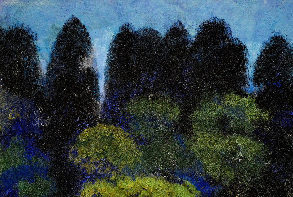 高山辰雄「野」日本画・P6号 絵画買取・販売の小竹美術