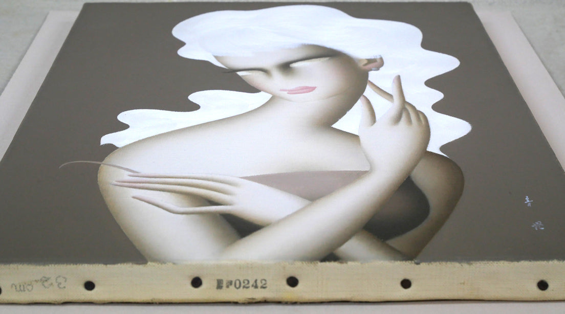 東郷青児「朝」油絵・F6号 絵画買取・販売の小竹美術