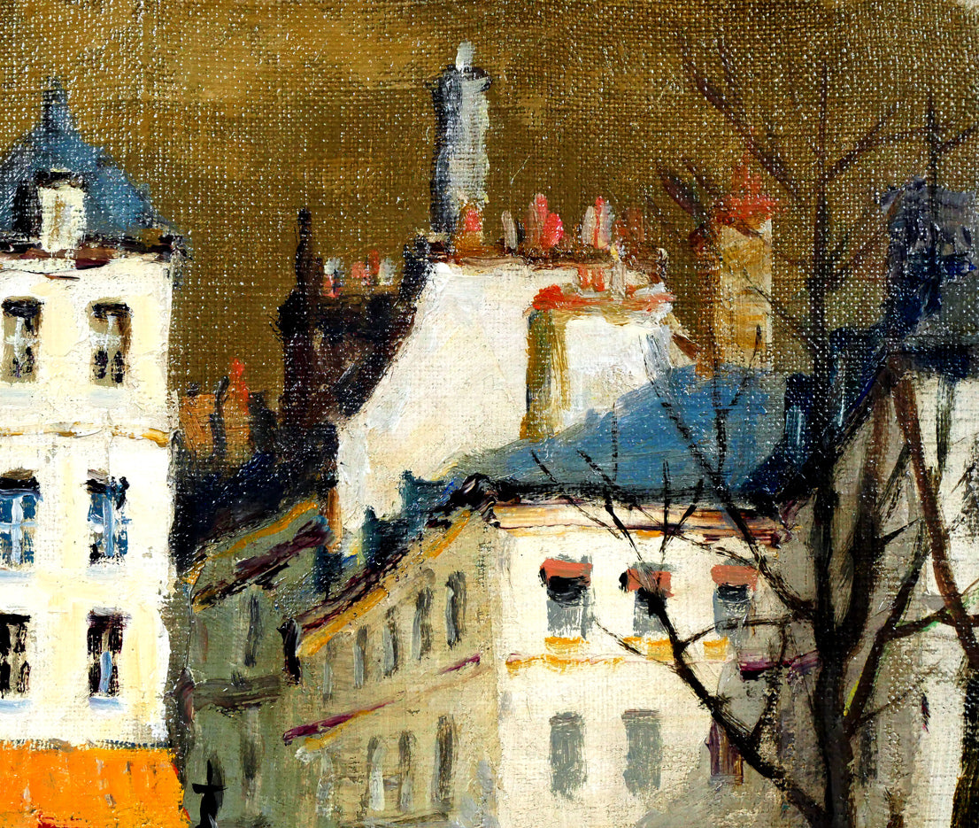 内田晃「パリー風景」油絵・F4号 絵画買取・販売の小竹美術