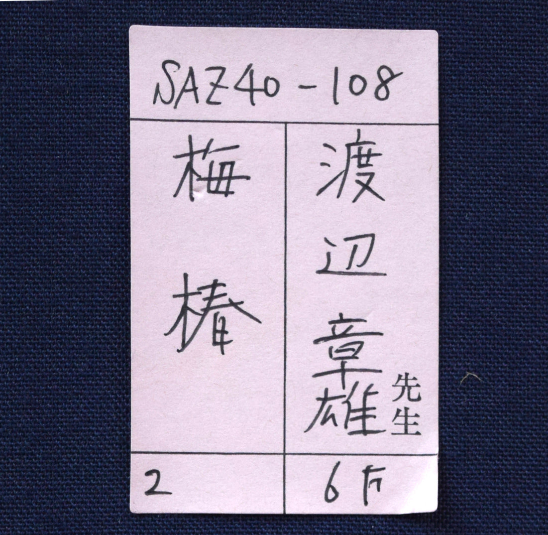 渡辺章雄「梅椿」日本画・F6号 絵画買取・販売の小竹美術