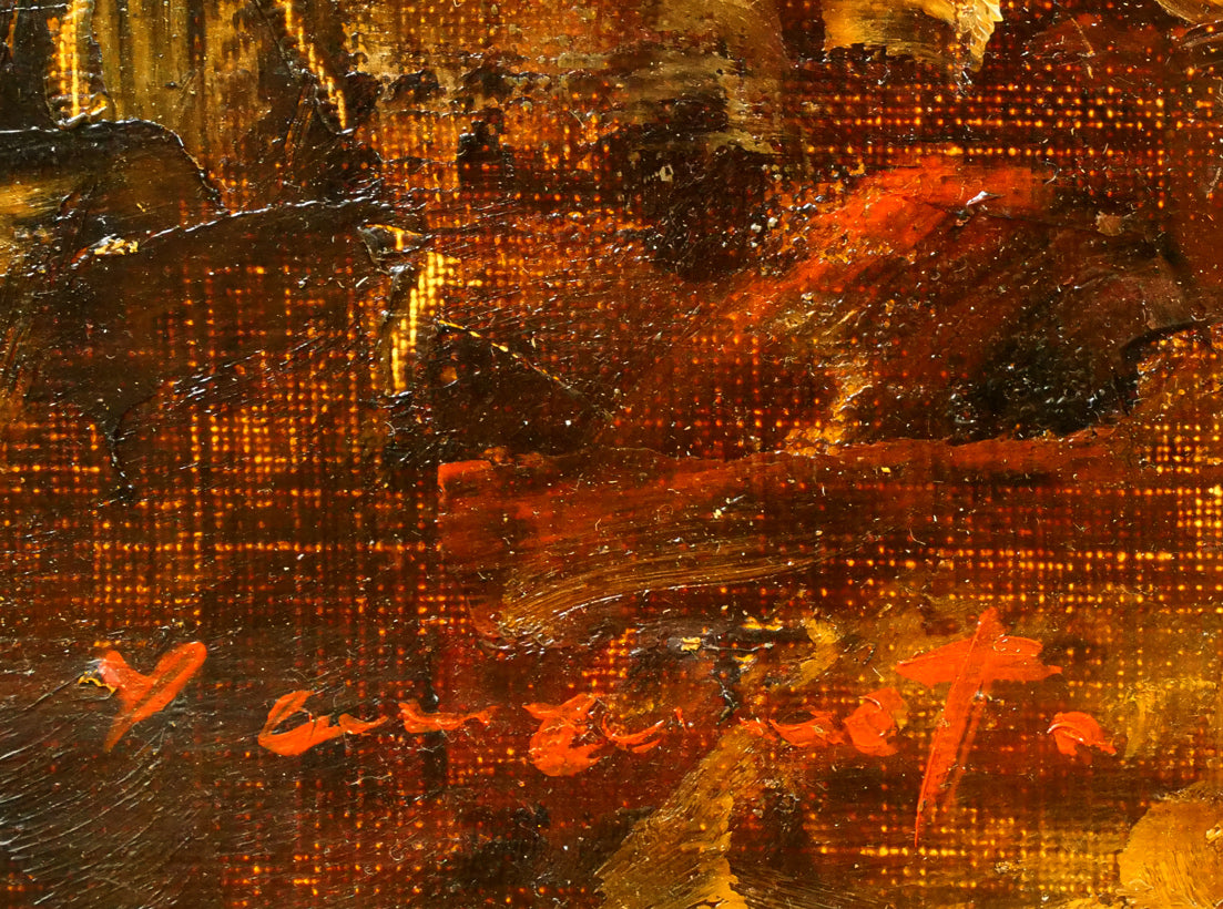 山本巌「午後の房総風景」油絵・F6号 絵画買取・販売の小竹美術