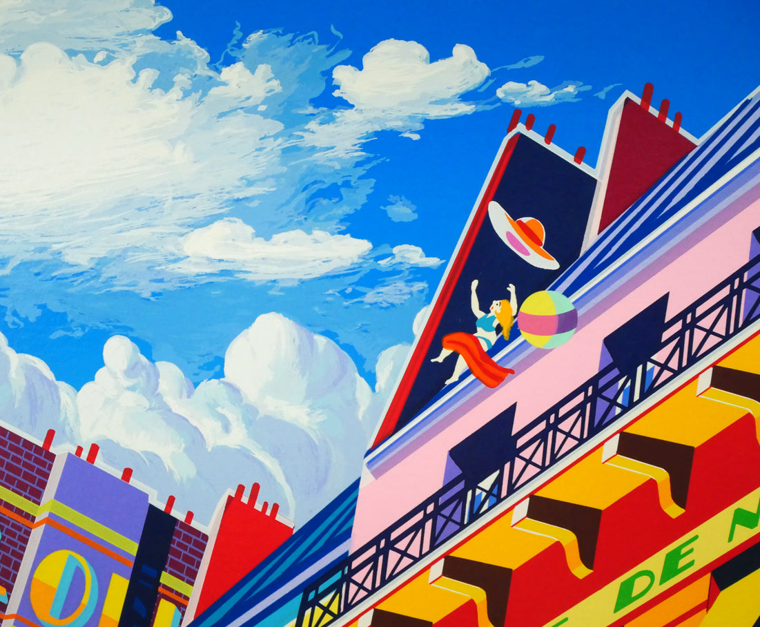 山形博導（ヒロヤマガタ）「凧（カイト）」シルクスクリーン版画 絵画