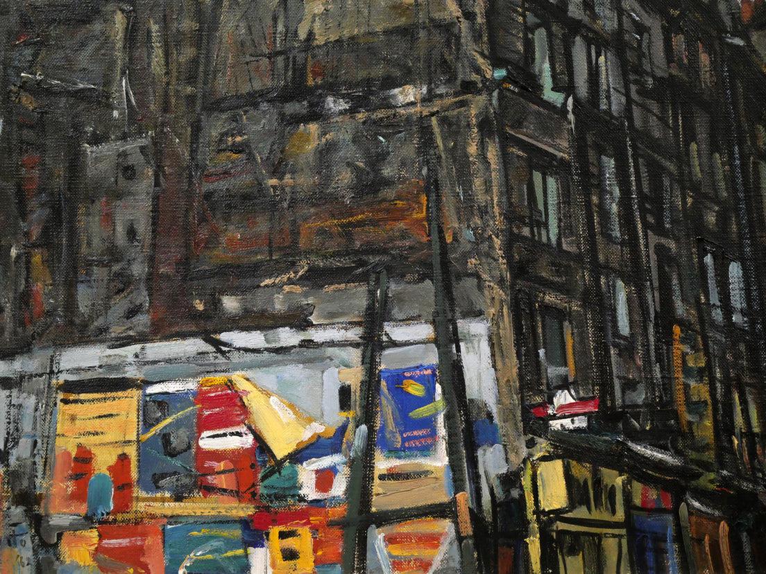 伊藤正「パリの家」油絵・F10号 絵画買取・販売の小竹美術