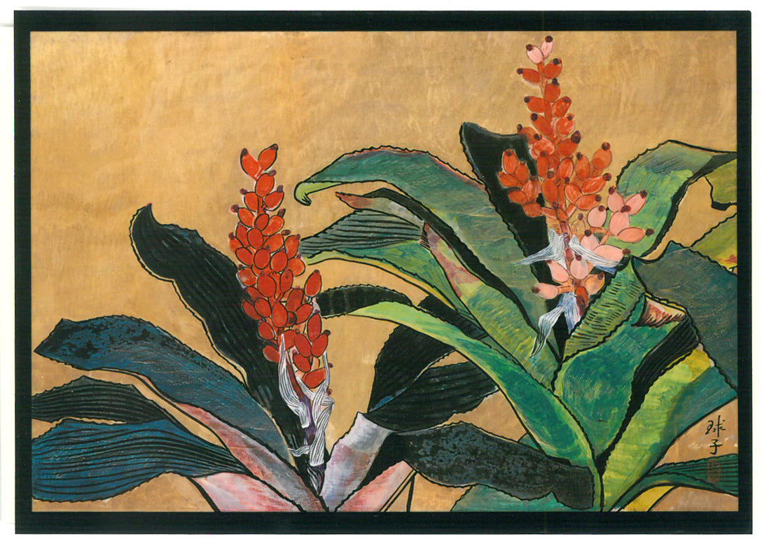 片岡球子「はな」日本画・M15号 絵画買取・販売の小竹美術