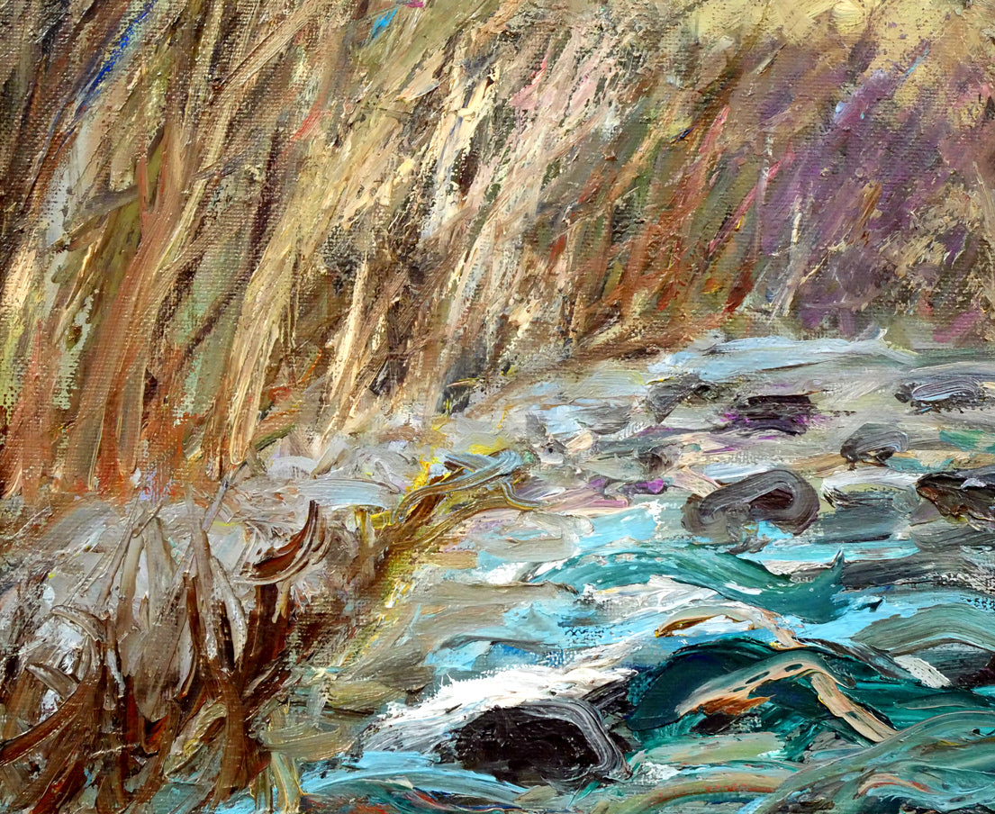 真作】佐藤敬油絵10号 「浜」