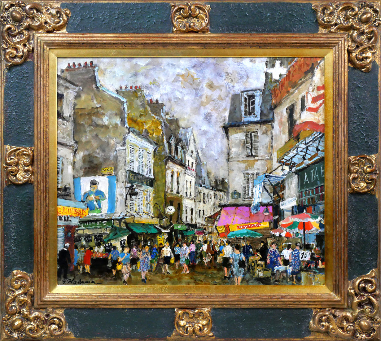 児玉幸雄「パリー街景」油絵・F6号 絵画買取・販売の小竹美術